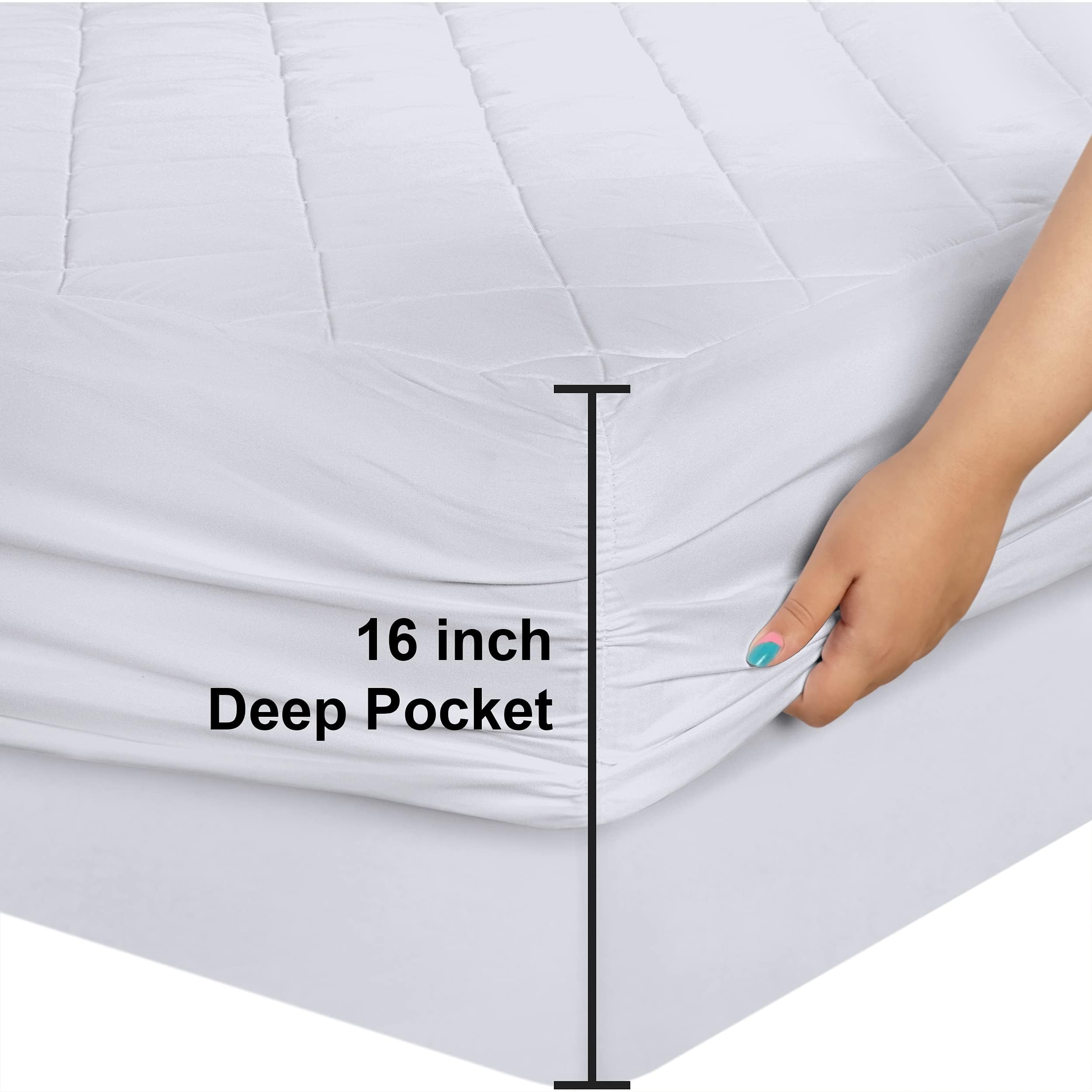 Foto 4 pulgar | Colchón Utopia Bedding Acolchado, Ajustado, Talla Xl, Blanco - Venta Internacional.