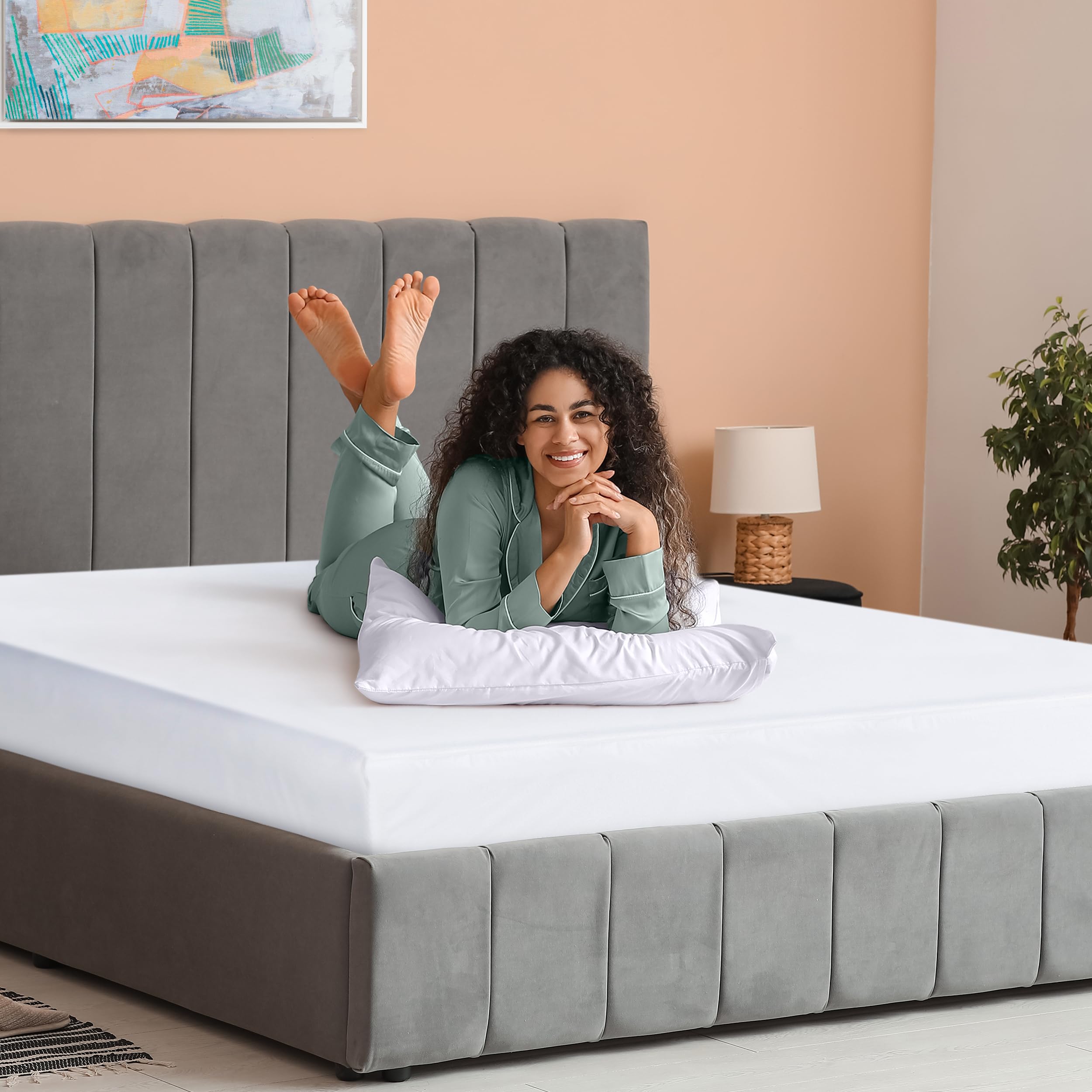 Foto 7 | Protector De Colchón Utopia Bedding Impermeable, Tamaño Doble - Venta Internacional.