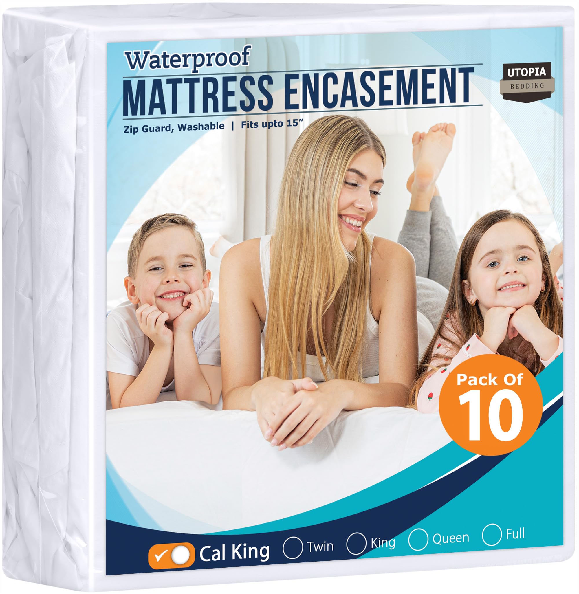 Funda De Colchón Utopia Bedding California King Waterproof - Venta Internacional.