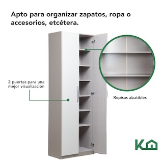 Foto 4 | Ropero Organizador de Ropa KingsHouse 2 Puertas