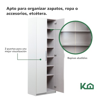 Foto 4 | Ropero Kingshouse con 2 Puertas color Blanco