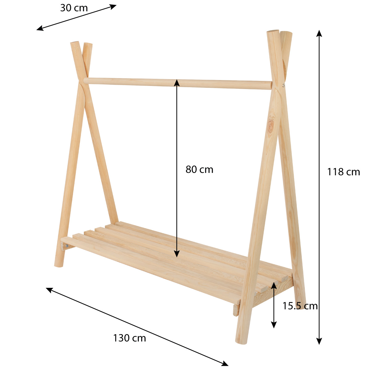 Foto 5 pulgar | Ropero Montessori Duduk de Madera para Niños