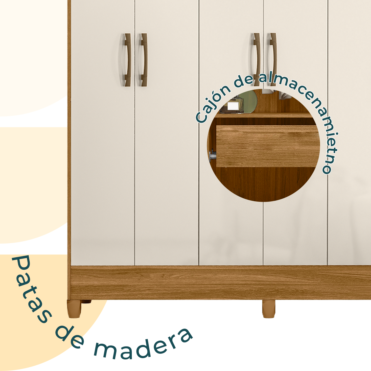 Foto 7 pulgar | Mundo In Ropero Quintero Mdp Mueble Amplio Closet Para Ropa