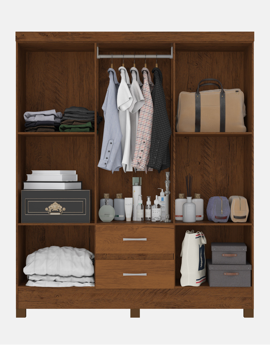 Foto 2 pulgar | Ropero Closet Skal 6 Puertas 2 Cajones
