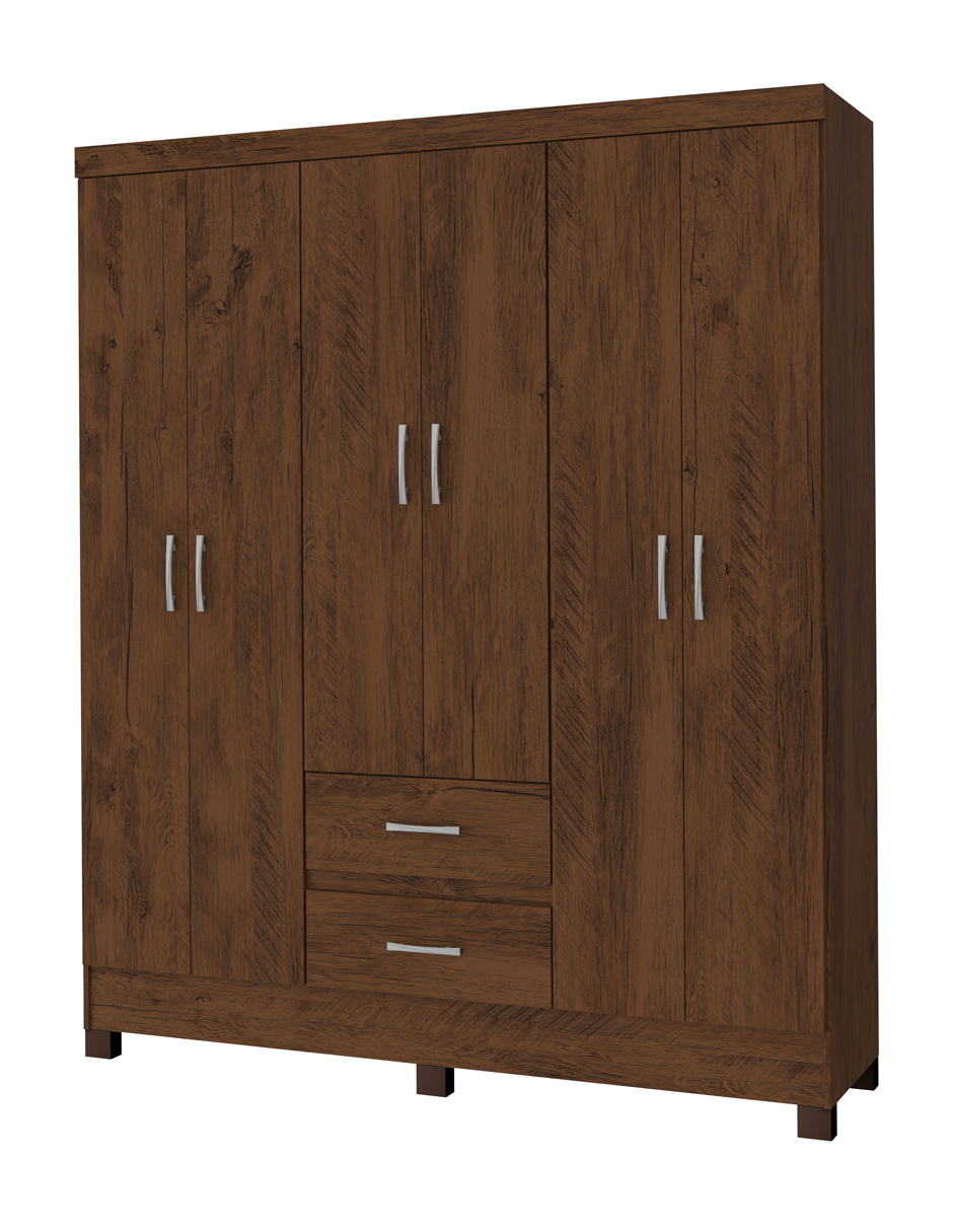 Foto 3 pulgar | Ropero Closet Skal 6 Puertas 2 Cajones