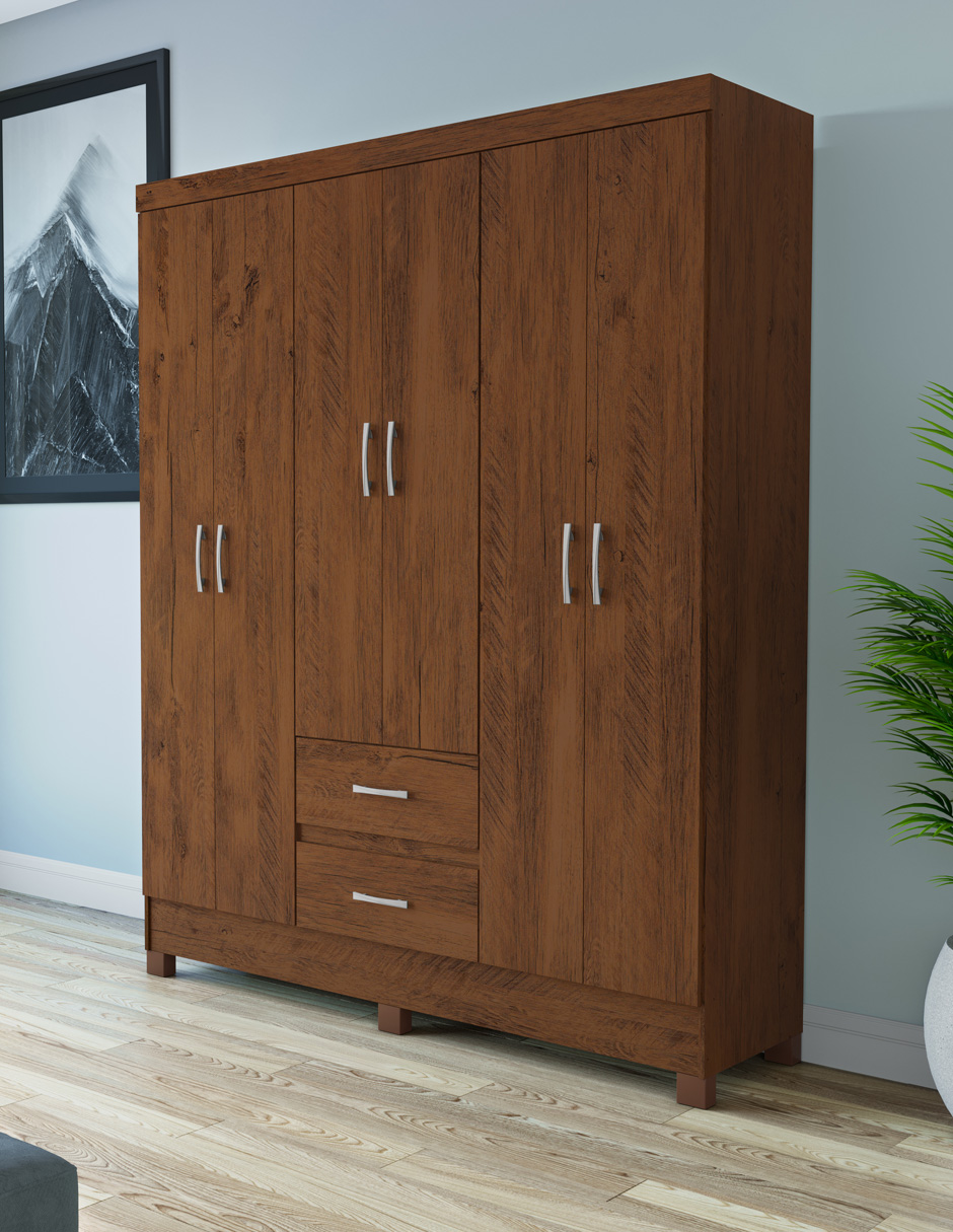 Foto 4 pulgar | Ropero Closet Skal 6 Puertas 2 Cajones