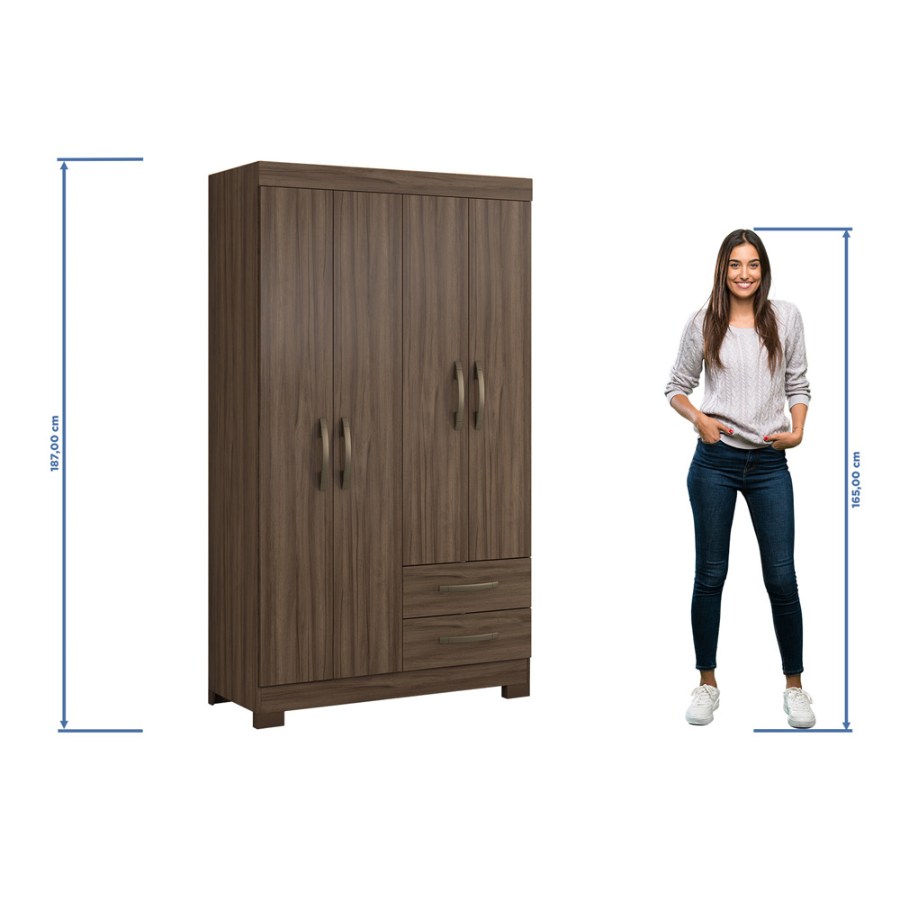 Foto 6 pulgar | Ropero Closet Skal 4 Puertas Y 2 Cajones
