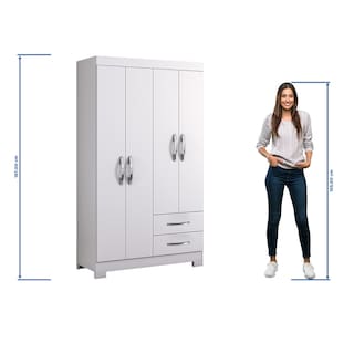 Foto 5 | Ropero Closet Skal 4 Puertas Y 2 Cajones Blanco