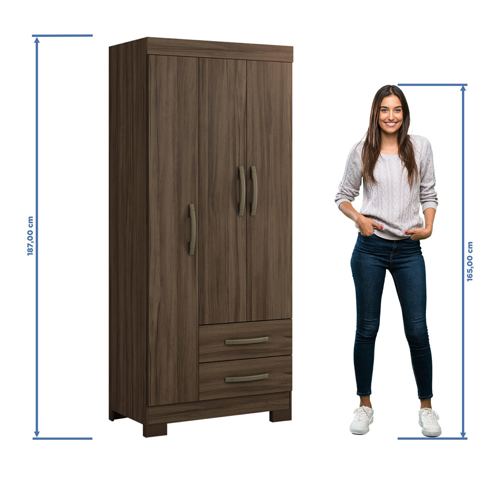 Foto 5 pulgar | Ropero Closet Skal 3 Puertas Y 2 Cajones