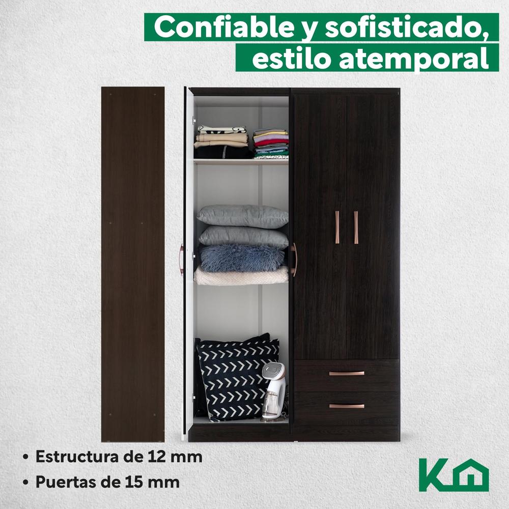 Foto 9 pulgar | Ropero Guardaropa Armario Moderno Con 4 Puertas Y 2 Cajones
