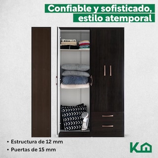 Foto 8 | Ropero Guardaropa Armario Moderno Con 4 Puertas Y 2 Cajones