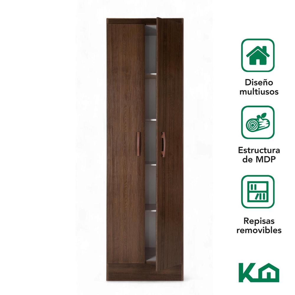 Foto 4 pulgar | Mueble Armario Closet Multiuso 2 Puertas + Estantes Mdp Casa