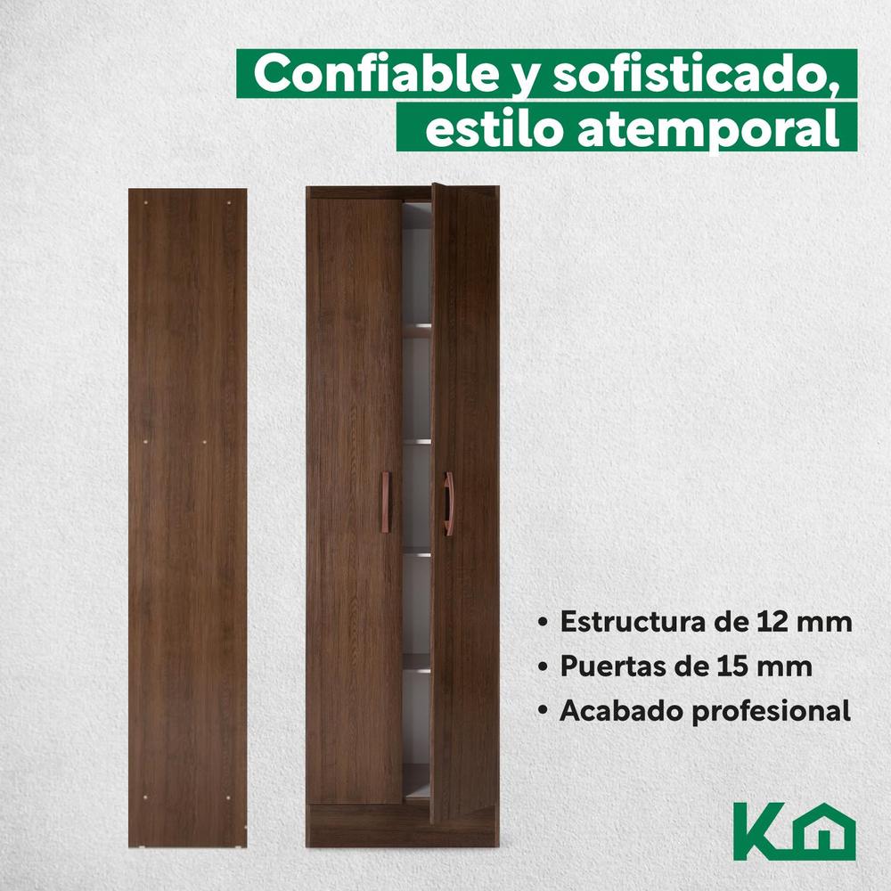 Foto 9 pulgar | Mueble Armario Closet Multiuso 2 Puertas + Estantes Mdp Casa