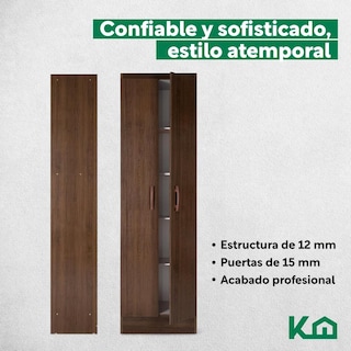 Foto 8 | Mueble Armario Closet Multiuso 2 Puertas + Estantes Mdp Casa