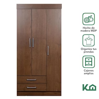 Foto 3 | Ropero de Madera KingsHouse Marrón 182 cm
