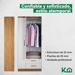 Foto 7 | Ropero de Madera KingsHouse Marrón 182 cm