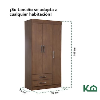 Foto 8 | Ropero de Madera KingsHouse Marrón 182 cm