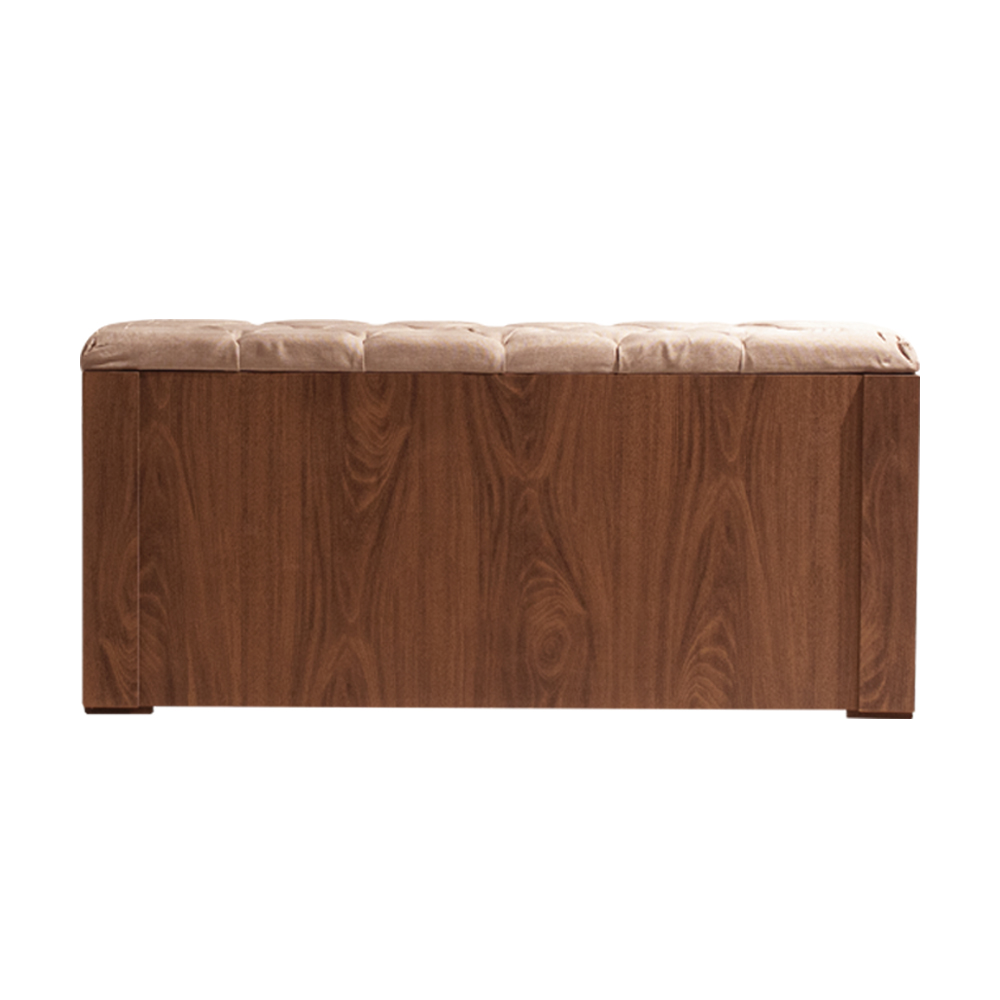 Foto 7 pulgar | Baúl - Pie De Cama Con 2 Compartimentos Y Banca Tapizada Color Nogal - Madera Industrializada Y Tapizado