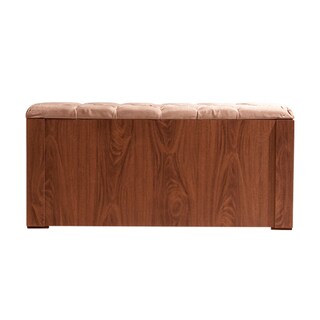 Foto 6 | Baúl - Pie De Cama Con 2 Compartimentos Y Banca Tapizada Color Nogal - Madera Industrializada Y Tapizado