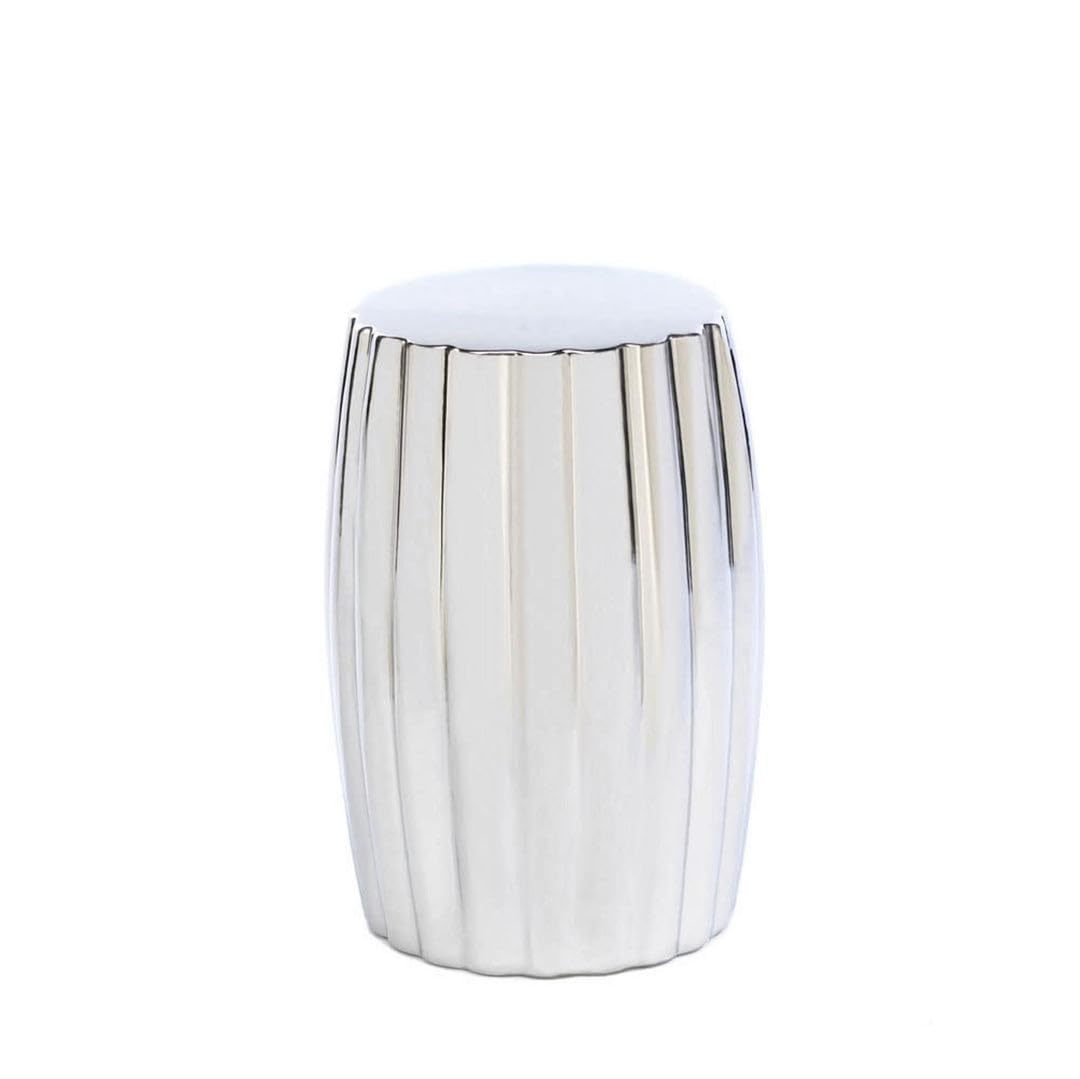Foto 2 pulgar | Taburete Decorativo Home Locomotion Ceramic Silver - Venta Internacional.