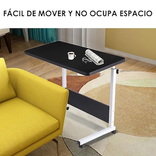 Foto 4 | Escritorio Móvil Aquila Berlín color Negro de Altura Ajustable con Llantas