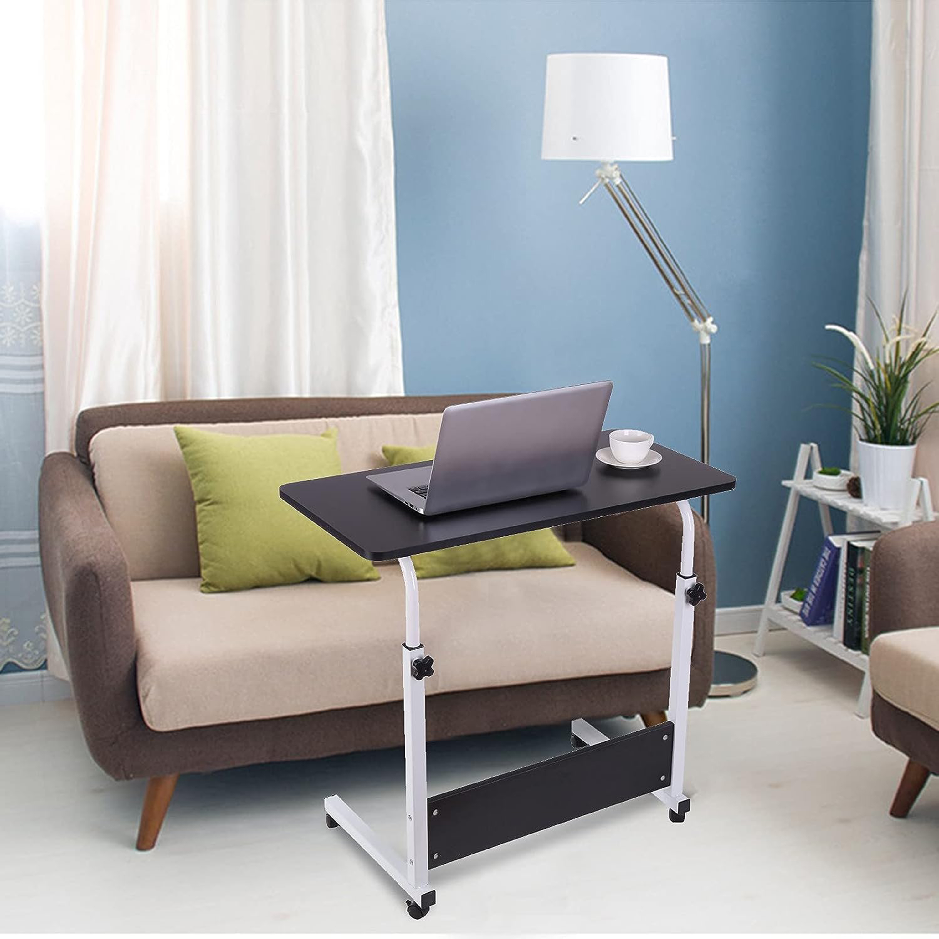 Foto 6 | Escritorio Móvil Aquila Berlín color Negro de Altura Ajustable con Llantas