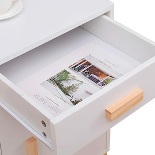 Foto 4 | Escritorio Infantil Rectangular Blanco Con 1 Cajón Y 1 Puerta Hecho De Madera Maciza Y Mdf