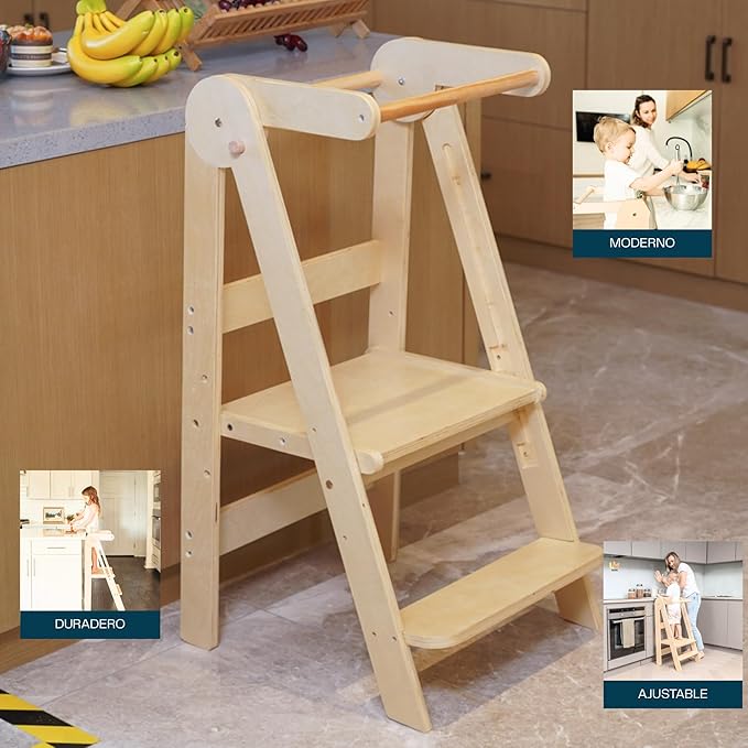 Foto 4 pulgar | Torre De Aprendizaje Montessori Plegable Para Niños Bluelander