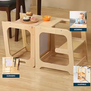Foto 2 | Torre De Aprendizaje Montessori 3 En 1 Escalón Infantil De Madera Bluelander