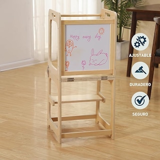 Foto 3 | Torre De Aprendizaje Montessori 3 En 1 Escalón Infantil De Madera Bluelander