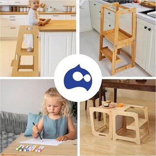 Foto 4 | Torre De Aprendizaje Montessori 3 En 1 Escalón Infantil De Madera Bluelander