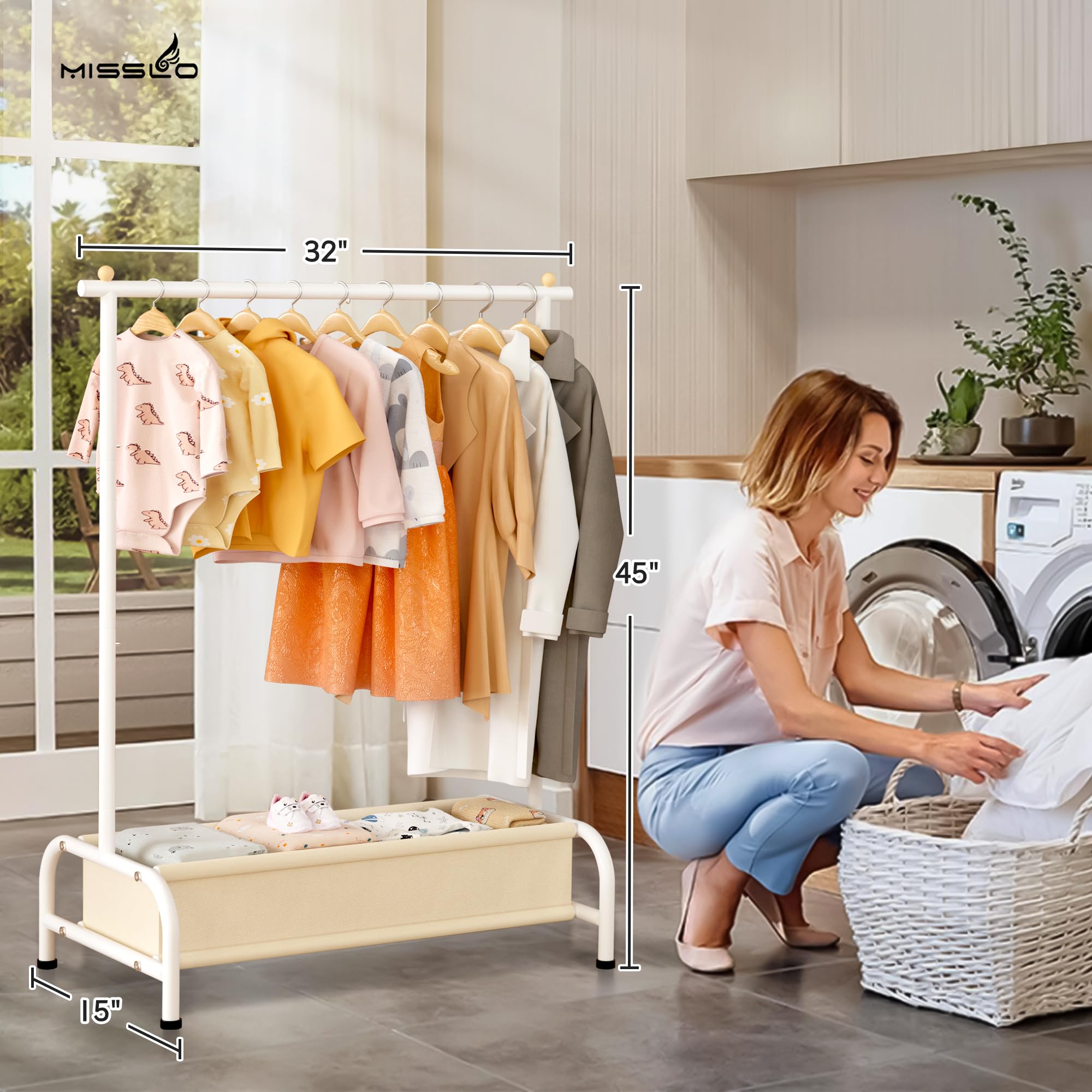 Foto 7 | Perchero Misslo Blanco para Niños - Venta Internacional
