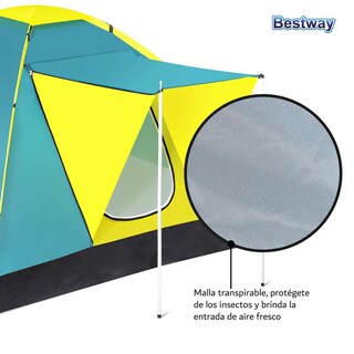 Foto 3 | Tienda Casa De Campaña Pavillo 3 Per Con Toldo 68088 Bestway
