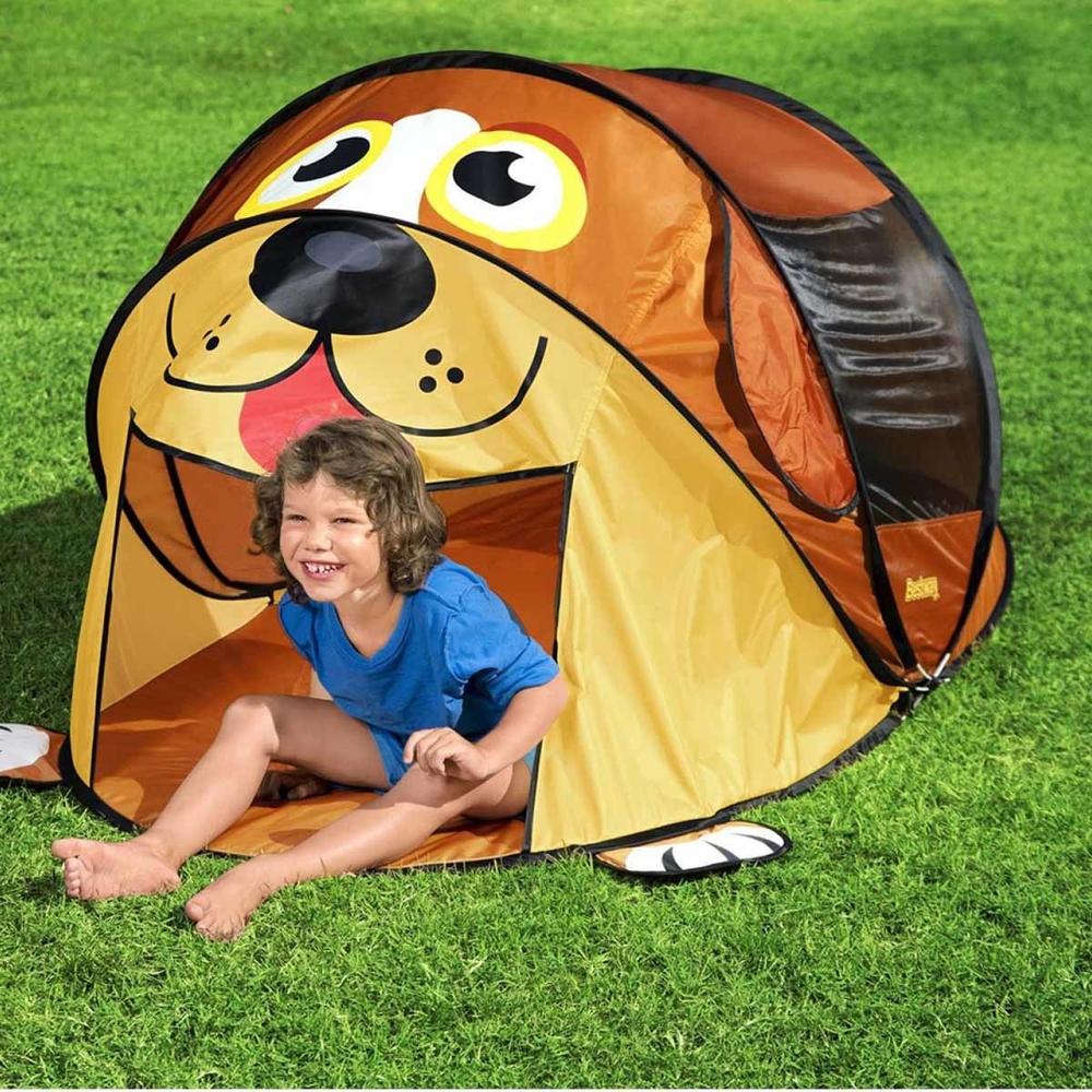 Foto 8 pulgar | Tienda Casa Campaña Bestway 68108 color Marrón para Niños Forma Mascota Portátil
