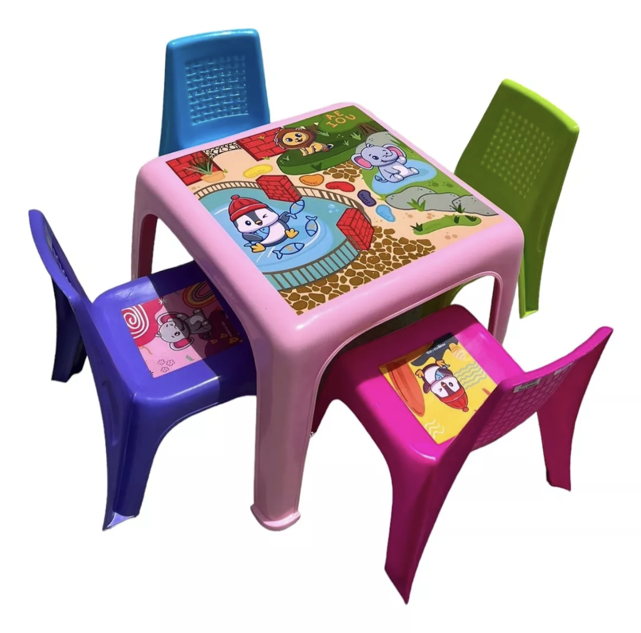Foto 2 pulgar | Comedor Infantil Rosa Promeyco Hora De Comer Y Dibujar