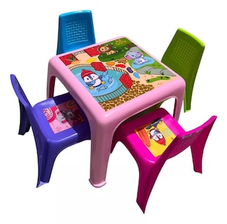 Foto 1 | Comedor Infantil Rosa Promeyco Hora De Comer Y Dibujar