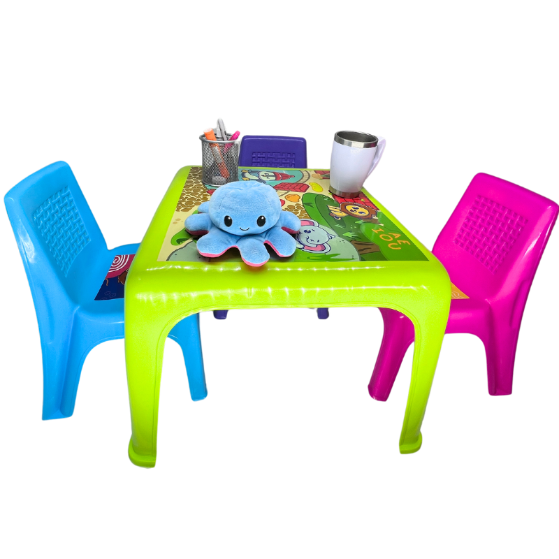 Foto 7 pulgar | Comedor Infantil Rosa Promeyco Hora De Comer Y Dibujar