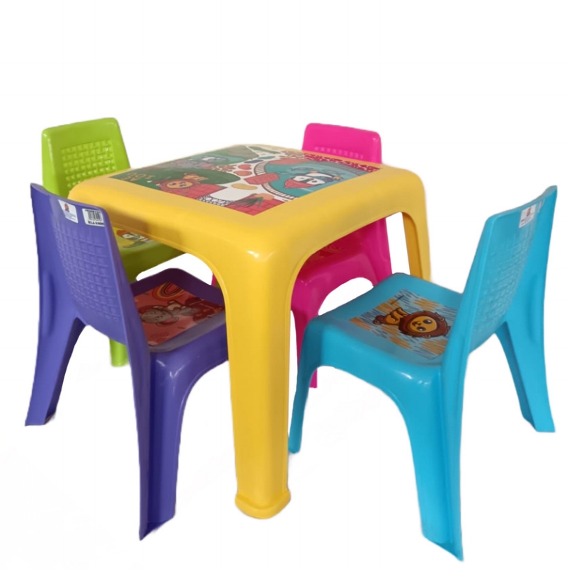 Foto 2 pulgar | Comedor Infantil Amarillo Promeyco Hora De Comer Y Dibujar
