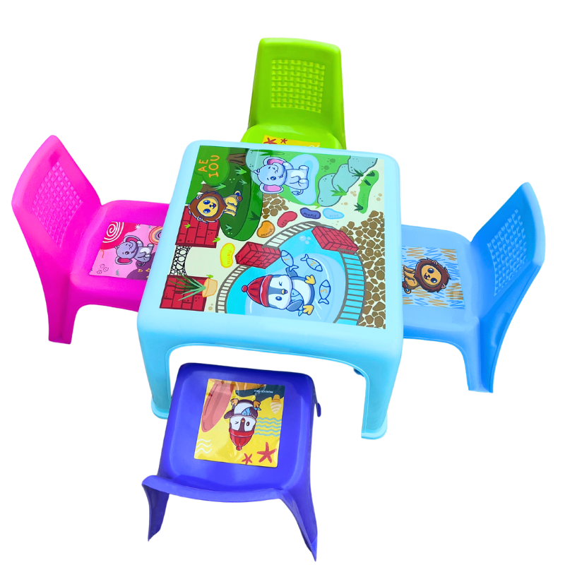 Foto 7 pulgar | Comedor Infantil Amarillo Promeyco Hora De Comer Y Dibujar