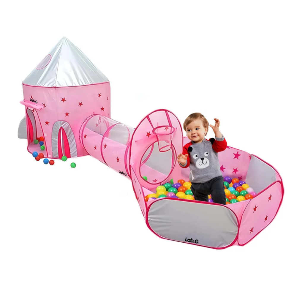 Foto 1 | Casita Para Niños Lab.g  Juegos Tienda Alberca De Pelotas 3 En 1 Rosa