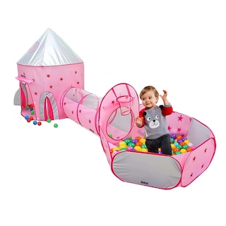 Foto 1 | Casita Para Niños Belug Juegos Tienda Alberca De Pelotas 3 En 1 Rosa