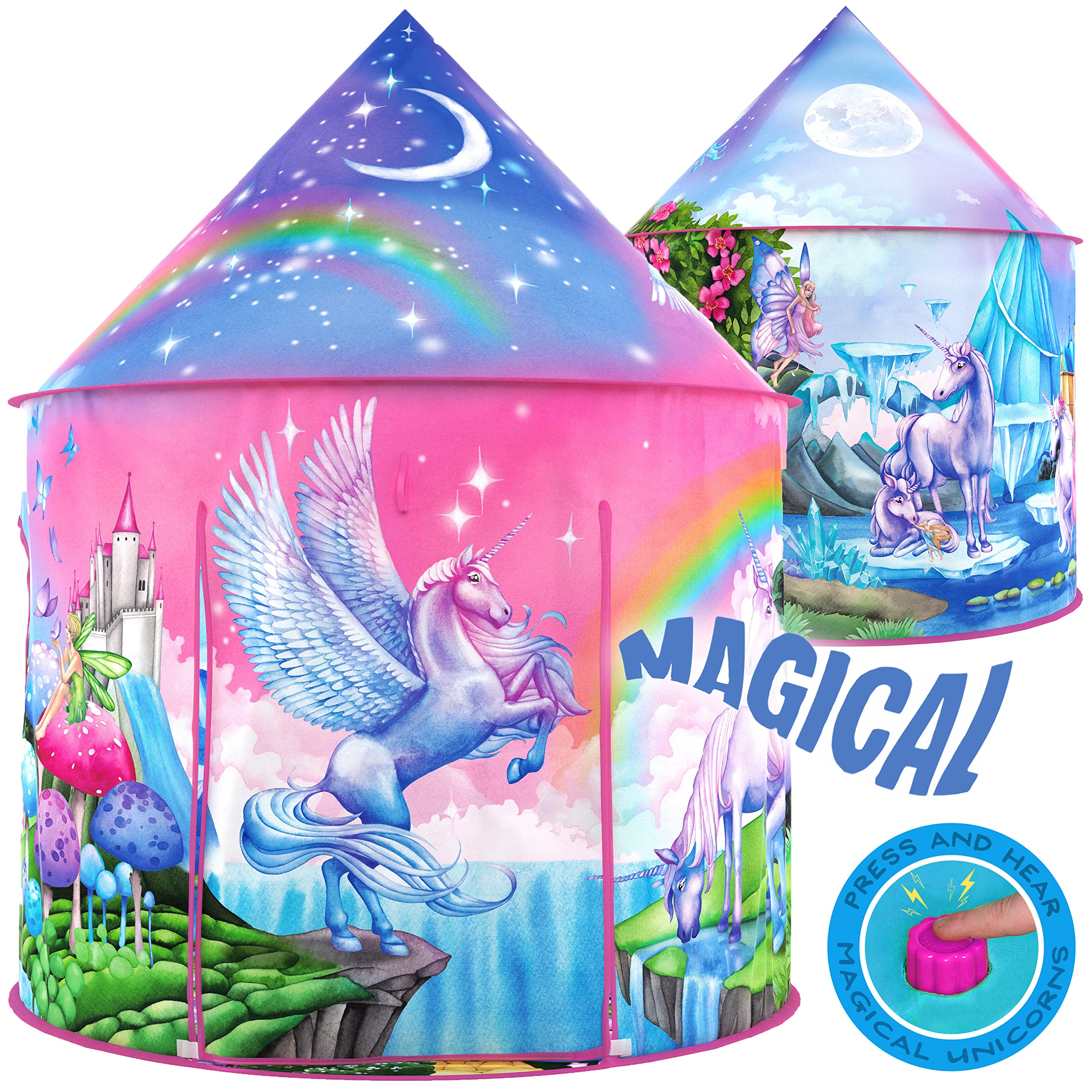 Foto 2 pulgar | Play Tent W&o Unicorn Sparkle Con Sonidos Mágicos Para Niñas - Venta Internacional.