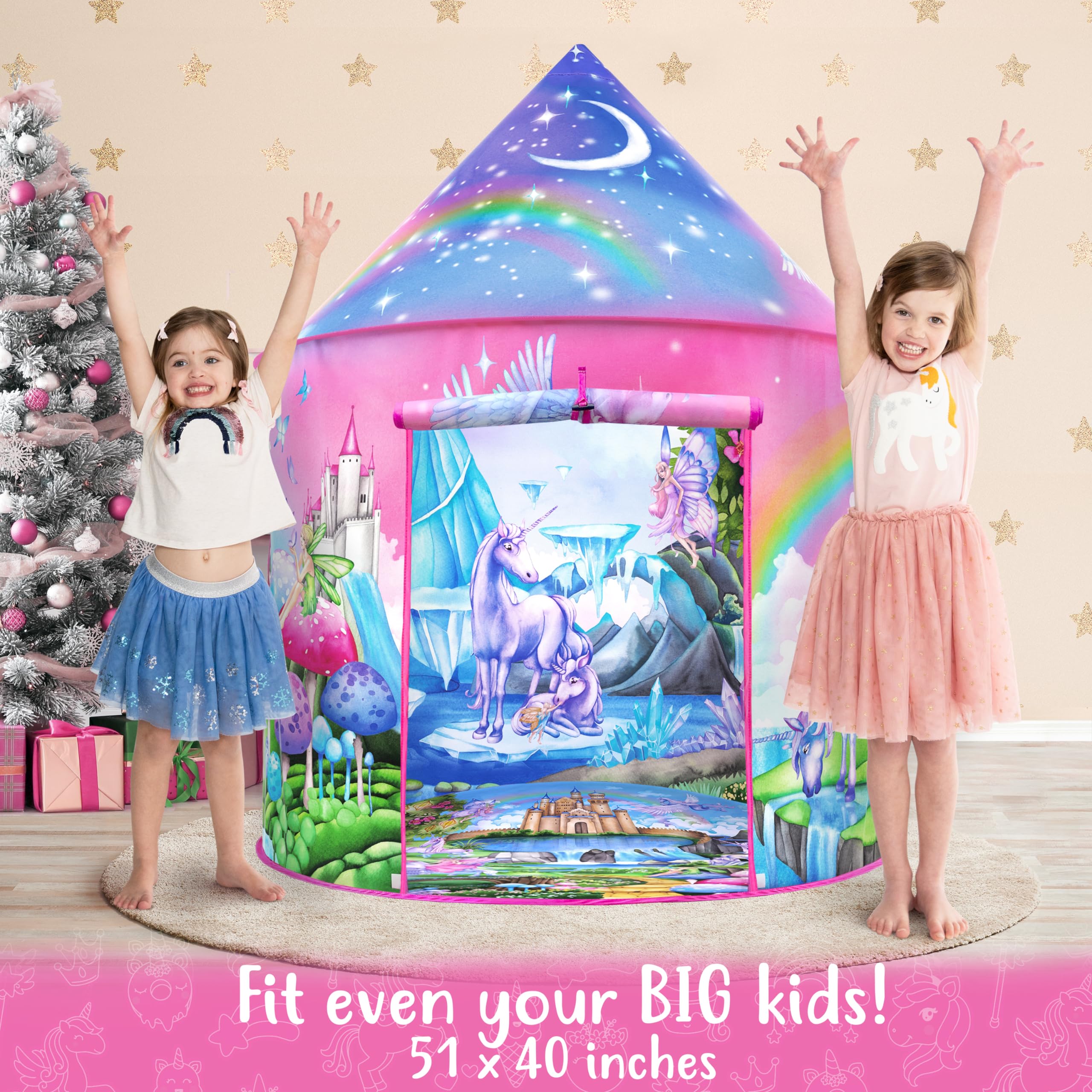 Foto 3 pulgar | Play Tent W&o Unicorn Sparkle Con Sonidos Mágicos Para Niñas - Venta Internacional.