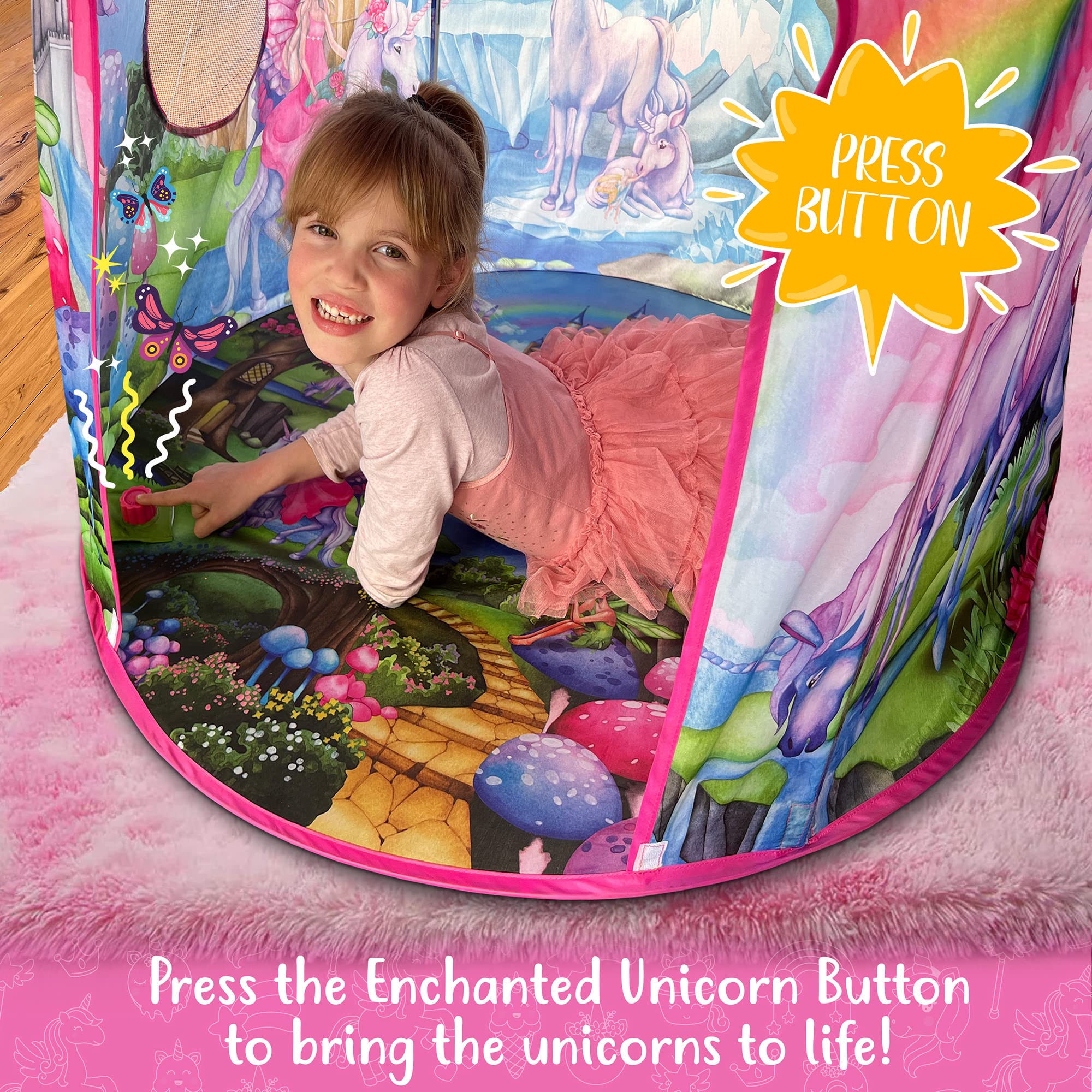Foto 4 pulgar | Play Tent W&o Unicorn Sparkle Con Sonidos Mágicos Para Niñas - Venta Internacional.