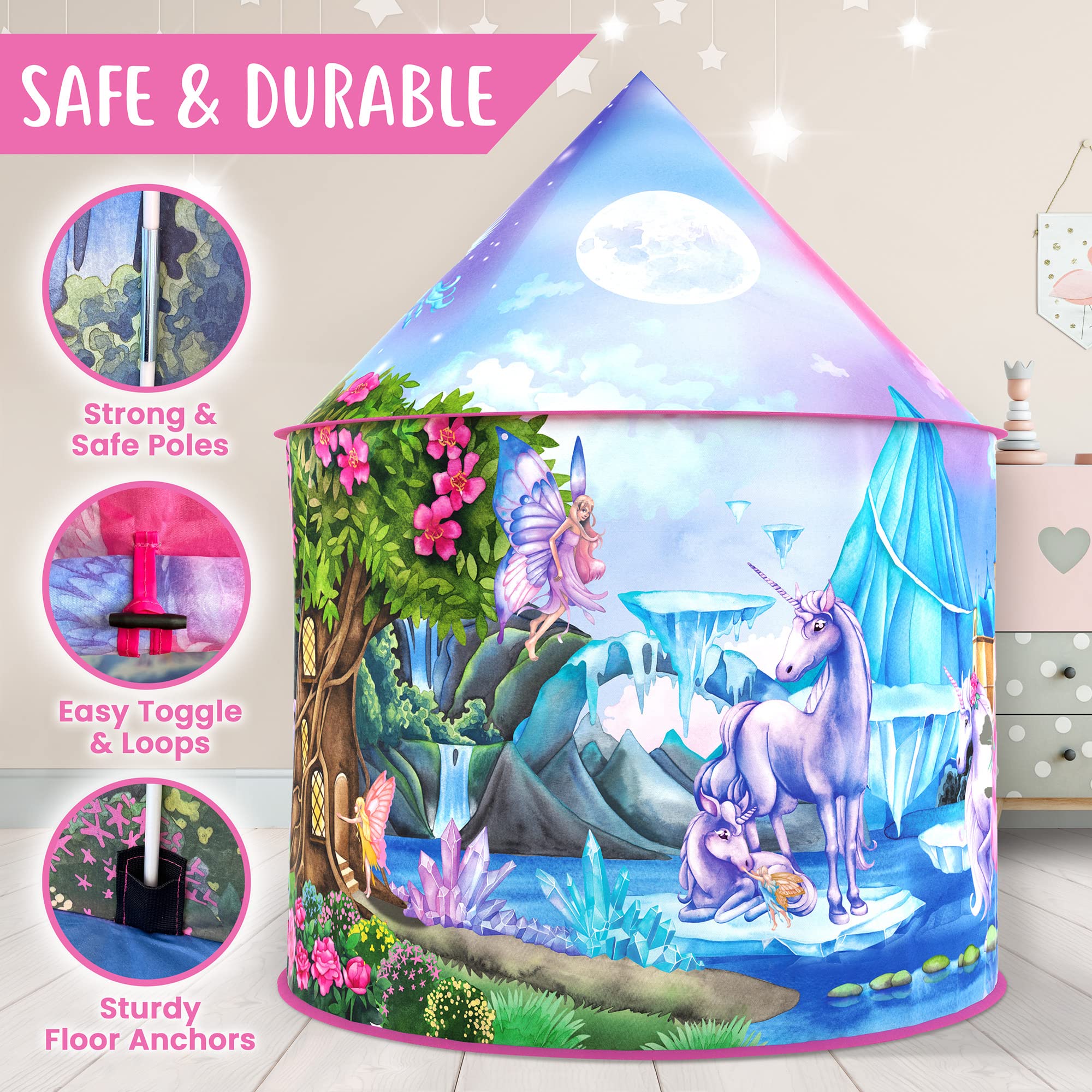Foto 5 pulgar | Play Tent W&o Unicorn Sparkle Con Sonidos Mágicos Para Niñas - Venta Internacional.