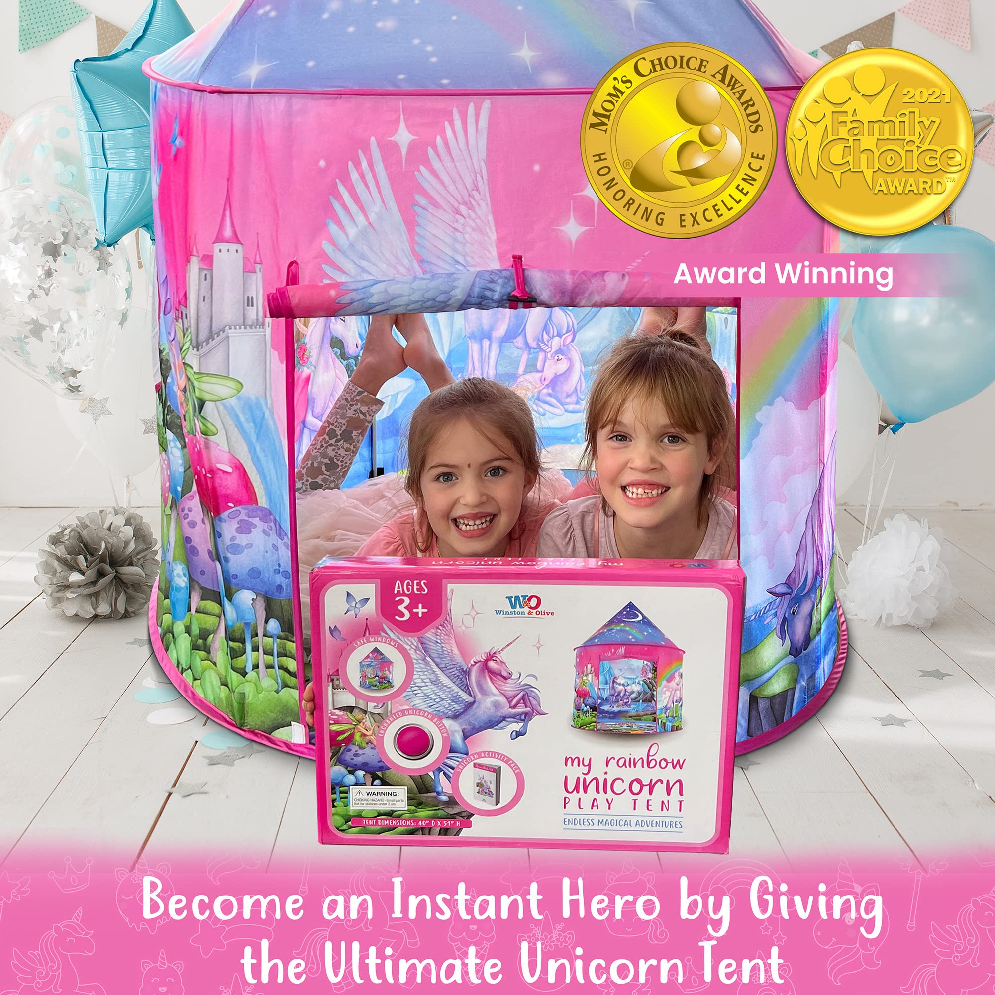 Foto 6 pulgar | Play Tent W&o Unicorn Sparkle Con Sonidos Mágicos Para Niñas - Venta Internacional.