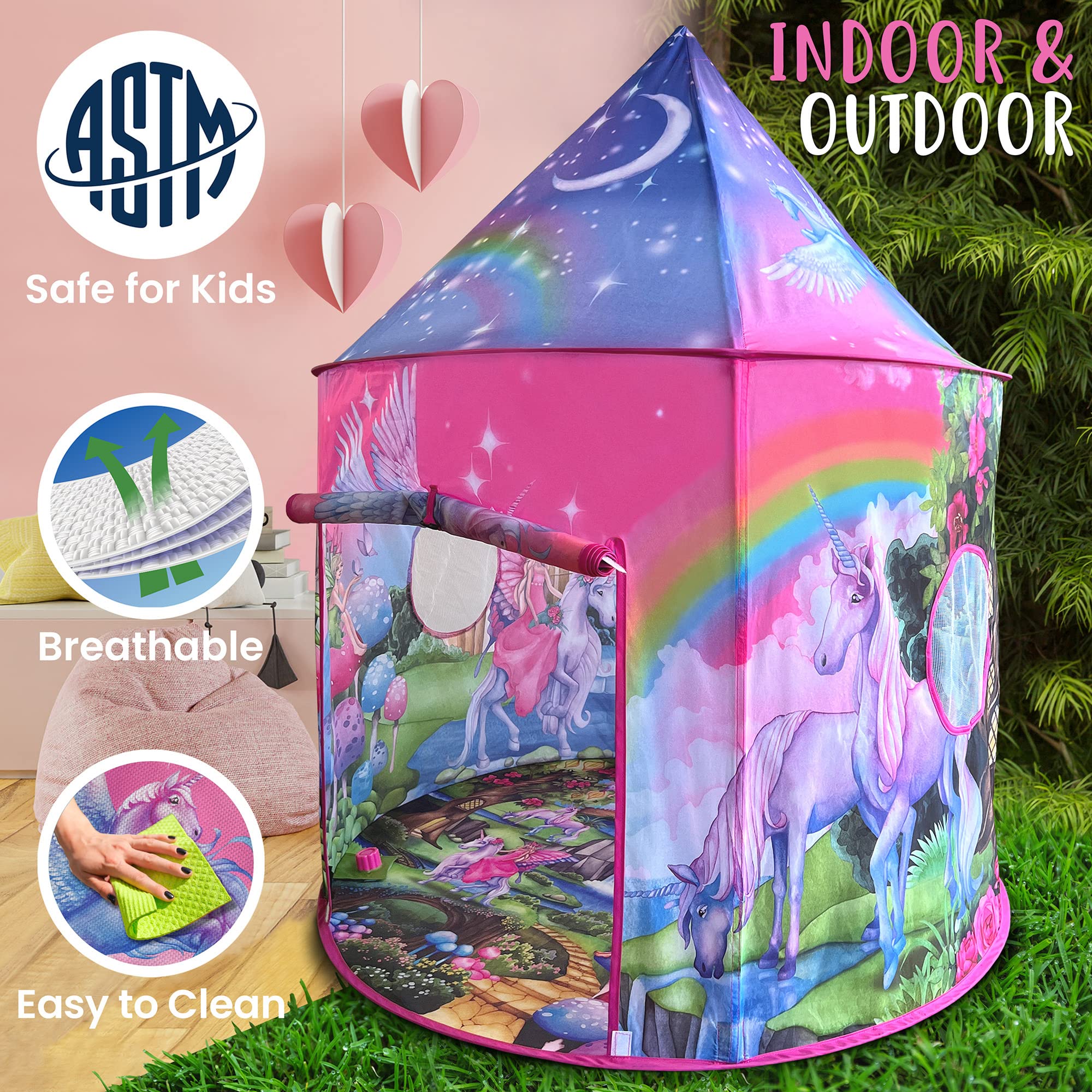 Foto 7 pulgar | Play Tent W&o Unicorn Sparkle Con Sonidos Mágicos Para Niñas - Venta Internacional.