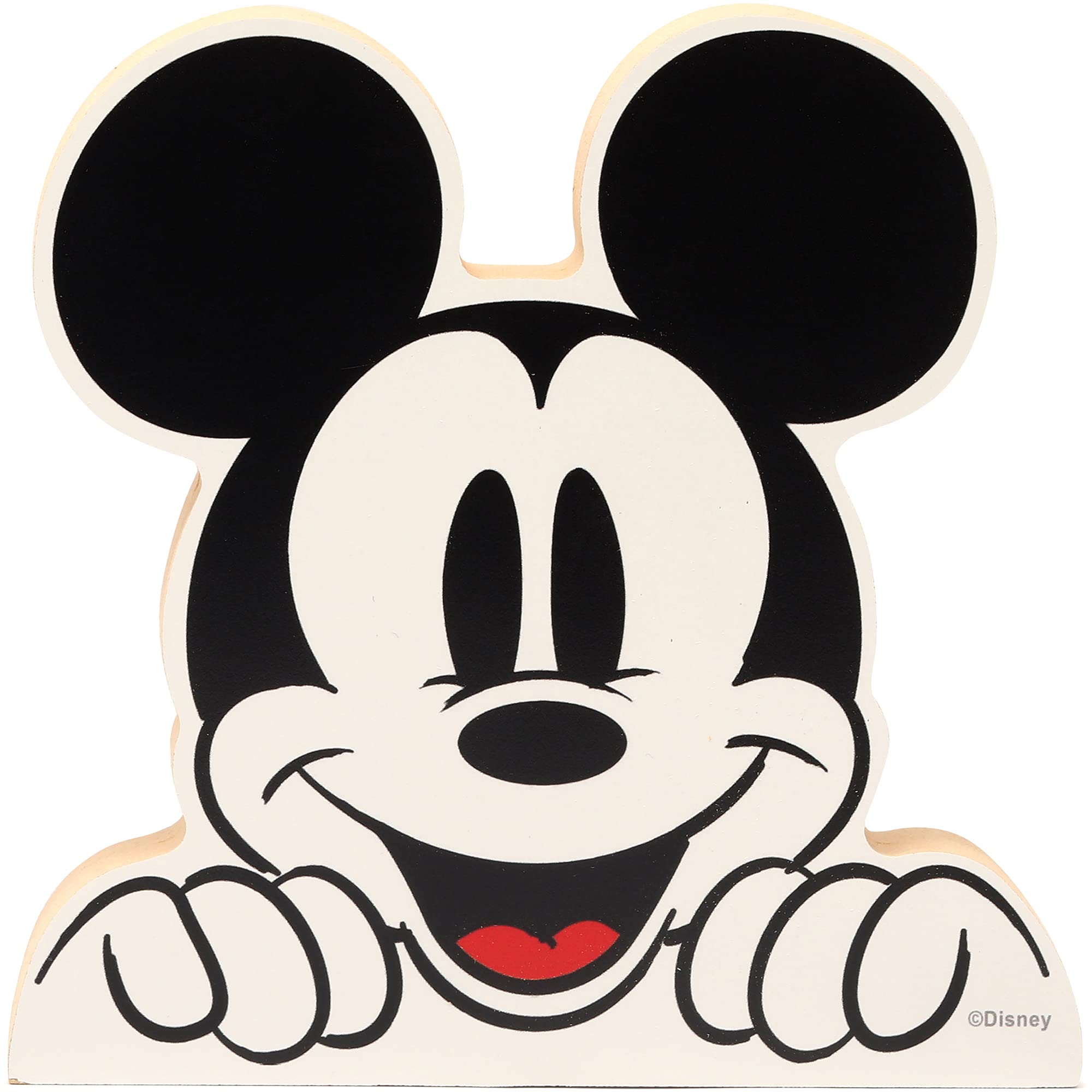 Foto 1 | Bloque De Madera Shelf Sitter Decor Con Cabeza De Mickey Mouse De Disney - Venta Internacional.