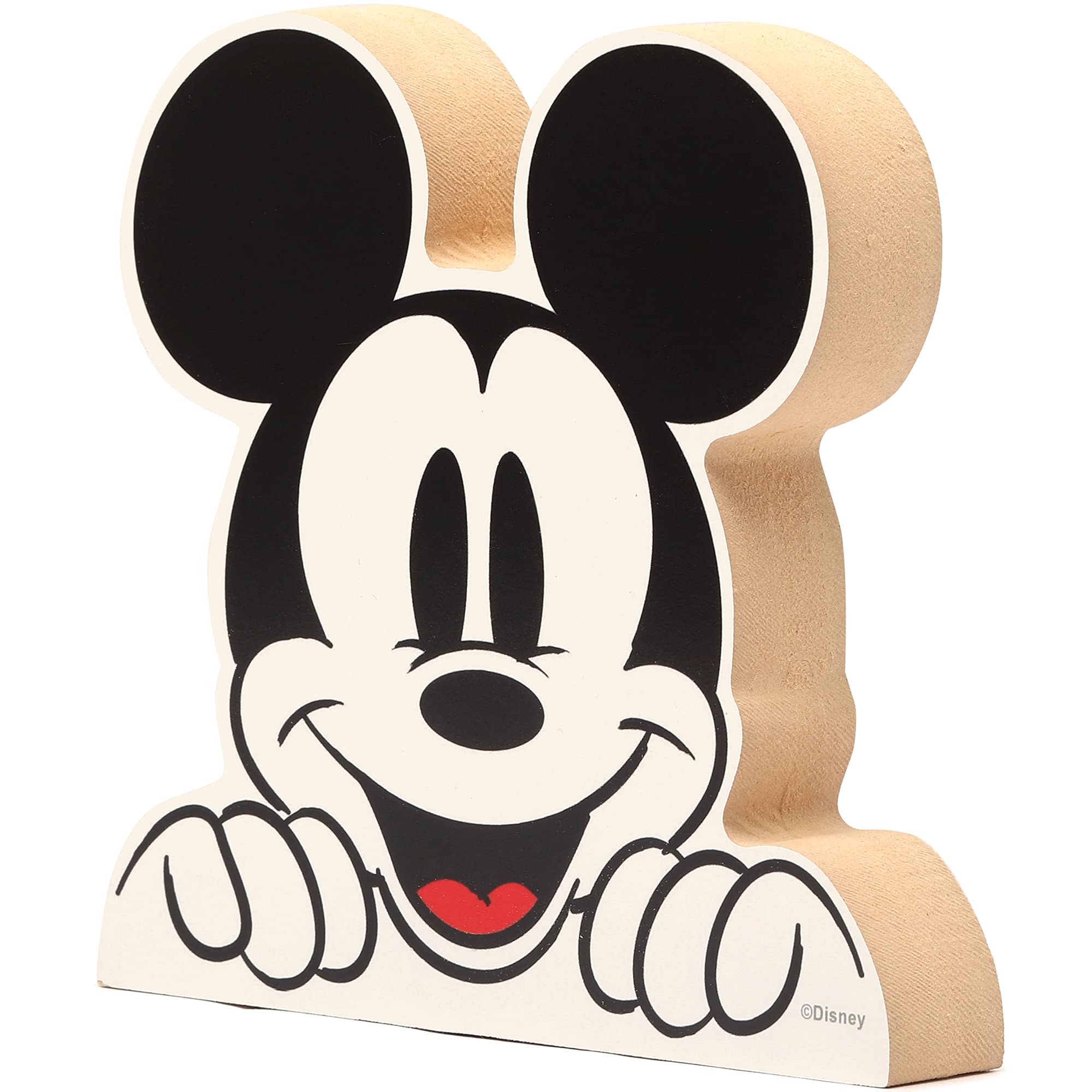 Foto 2 | Bloque De Madera Shelf Sitter Decor Con Cabeza De Mickey Mouse De Disney - Venta Internacional.