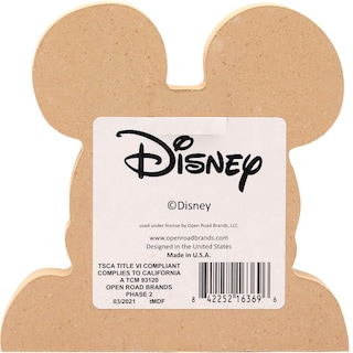 Foto 3 | Bloque De Madera Shelf Sitter Decor Con Cabeza De Mickey Mouse De Disney - Venta Internacional.